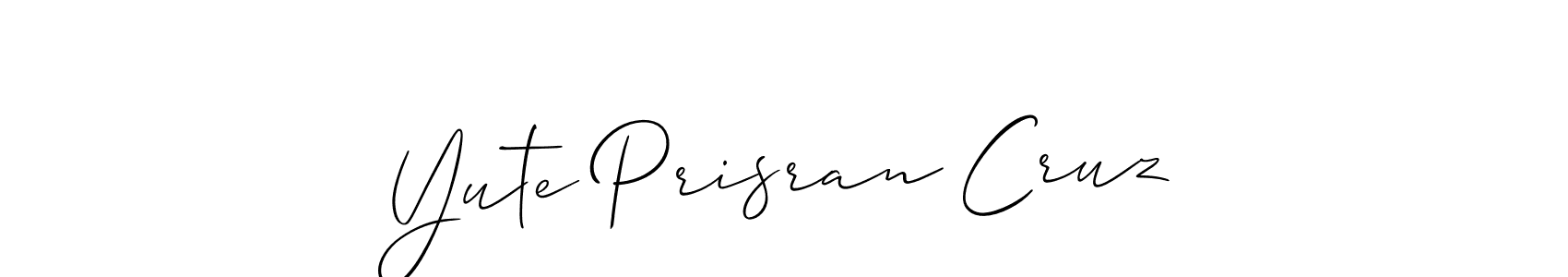 Check out images of Autograph of Yute Prisran Cruz name. Actor Yute Prisran Cruz Signature Style. Allison_Script is a professional sign style online. Yute Prisran Cruz signature style 2 images and pictures png