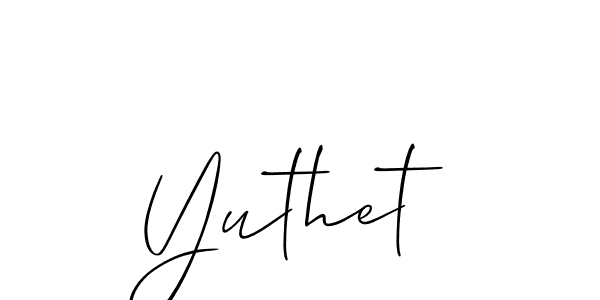 Create a beautiful signature design for name Yuthet. With this signature (Allison_Script) fonts, you can make a handwritten signature for free. Yuthet signature style 2 images and pictures png