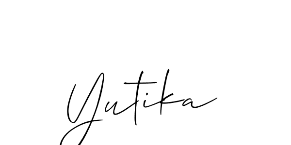 Best and Professional Signature Style for Yutika. Allison_Script Best Signature Style Collection. Yutika signature style 2 images and pictures png