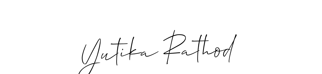 Yutika Rathod stylish signature style. Best Handwritten Sign (Allison_Script) for my name. Handwritten Signature Collection Ideas for my name Yutika Rathod. Yutika Rathod signature style 2 images and pictures png