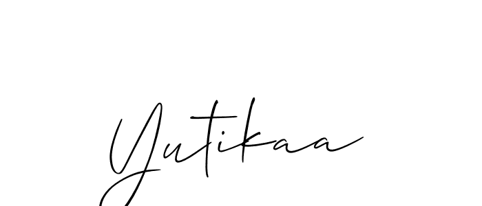 Make a beautiful signature design for name Yutikaa. Use this online signature maker to create a handwritten signature for free. Yutikaa signature style 2 images and pictures png