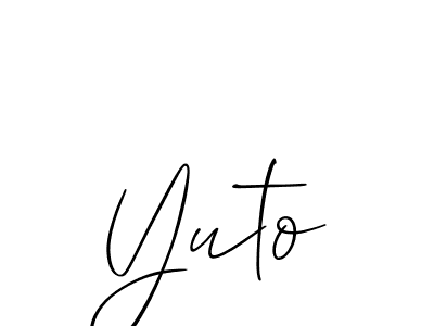 Best and Professional Signature Style for Yuto. Allison_Script Best Signature Style Collection. Yuto signature style 2 images and pictures png