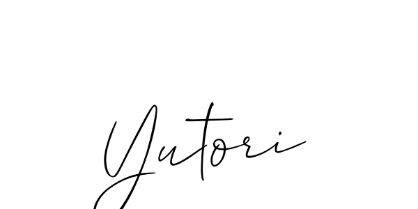 Make a beautiful signature design for name Yutori. With this signature (Allison_Script) style, you can create a handwritten signature for free. Yutori signature style 2 images and pictures png