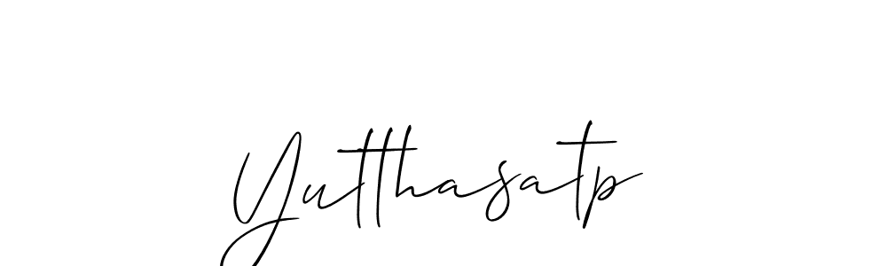 It looks lik you need a new signature style for name Yutthasatp. Design unique handwritten (Allison_Script) signature with our free signature maker in just a few clicks. Yutthasatp signature style 2 images and pictures png