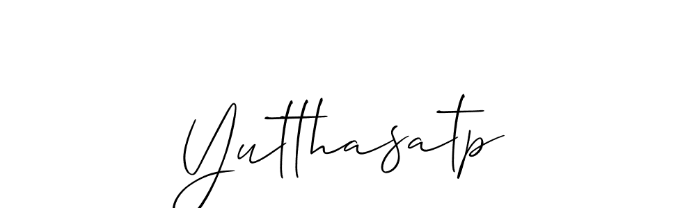 if you are searching for the best signature style for your name Yutthasatp. so please give up your signature search. here we have designed multiple signature styles  using Allison_Script. Yutthasatp signature style 2 images and pictures png