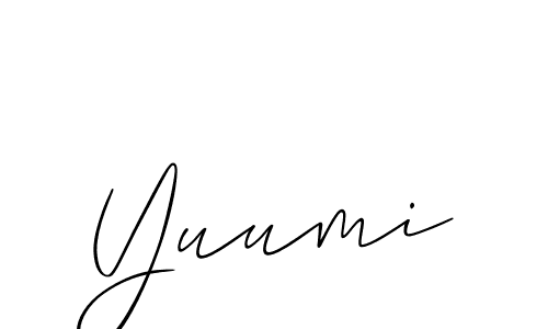 Yuumi stylish signature style. Best Handwritten Sign (Allison_Script) for my name. Handwritten Signature Collection Ideas for my name Yuumi. Yuumi signature style 2 images and pictures png