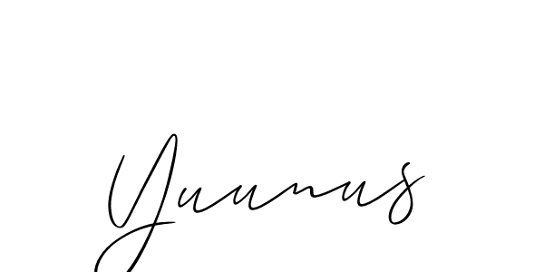 if you are searching for the best signature style for your name Yuunus. so please give up your signature search. here we have designed multiple signature styles  using Allison_Script. Yuunus signature style 2 images and pictures png