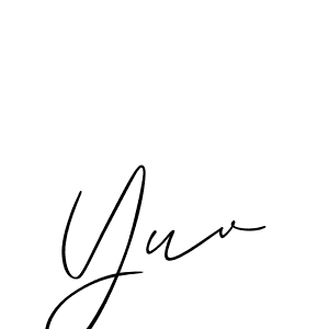 if you are searching for the best signature style for your name Yuv. so please give up your signature search. here we have designed multiple signature styles  using Allison_Script. Yuv signature style 2 images and pictures png