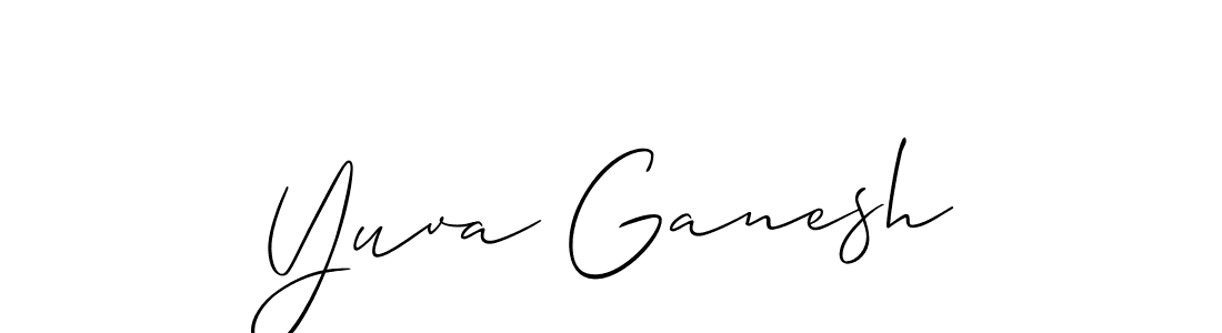You should practise on your own different ways (Allison_Script) to write your name (Yuva Ganesh) in signature. don't let someone else do it for you. Yuva Ganesh signature style 2 images and pictures png