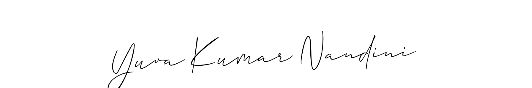 How to make Yuva Kumar Nandini name signature. Use Allison_Script style for creating short signs online. This is the latest handwritten sign. Yuva Kumar Nandini signature style 2 images and pictures png