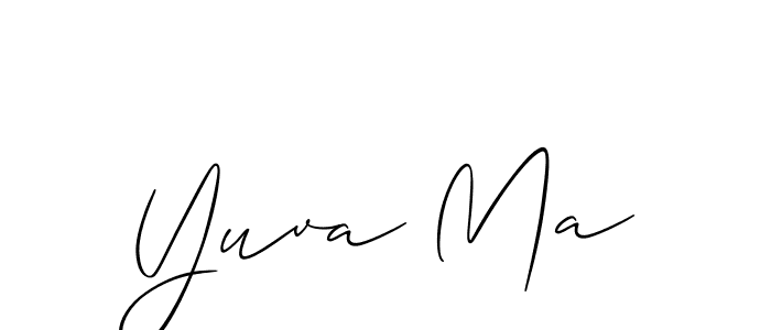 How to Draw Yuva Ma signature style? Allison_Script is a latest design signature styles for name Yuva Ma. Yuva Ma signature style 2 images and pictures png