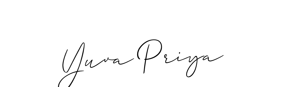Yuva Priya stylish signature style. Best Handwritten Sign (Allison_Script) for my name. Handwritten Signature Collection Ideas for my name Yuva Priya. Yuva Priya signature style 2 images and pictures png