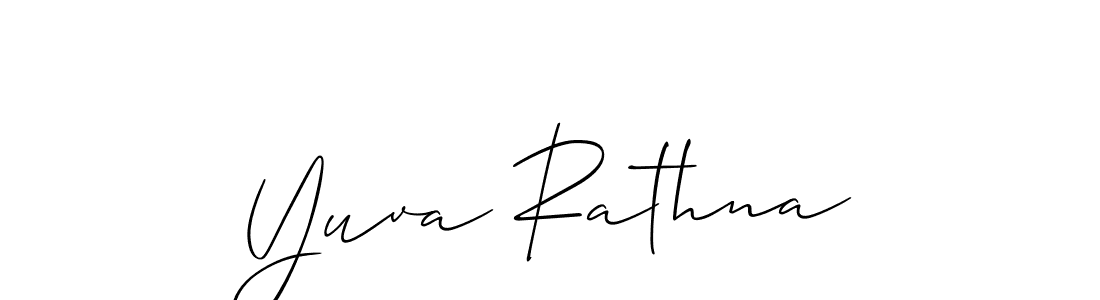 How to make Yuva Rathna signature? Allison_Script is a professional autograph style. Create handwritten signature for Yuva Rathna name. Yuva Rathna signature style 2 images and pictures png