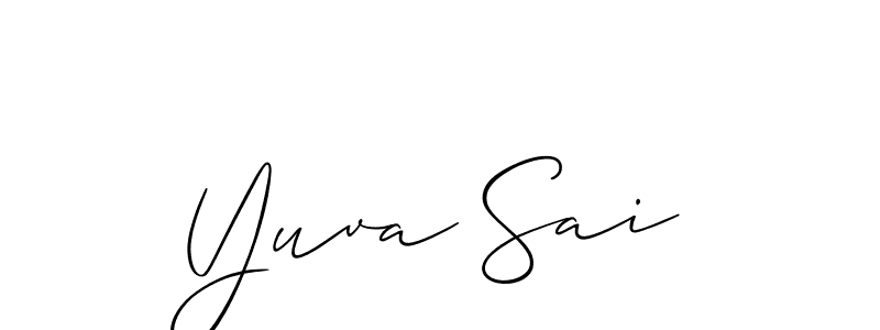 Use a signature maker to create a handwritten signature online. With this signature software, you can design (Allison_Script) your own signature for name Yuva Sai. Yuva Sai signature style 2 images and pictures png
