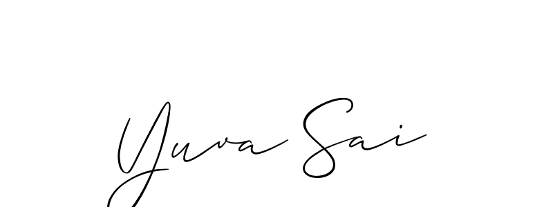 Also You can easily find your signature by using the search form. We will create Yuva Sai name handwritten signature images for you free of cost using Allison_Script sign style. Yuva Sai signature style 2 images and pictures png