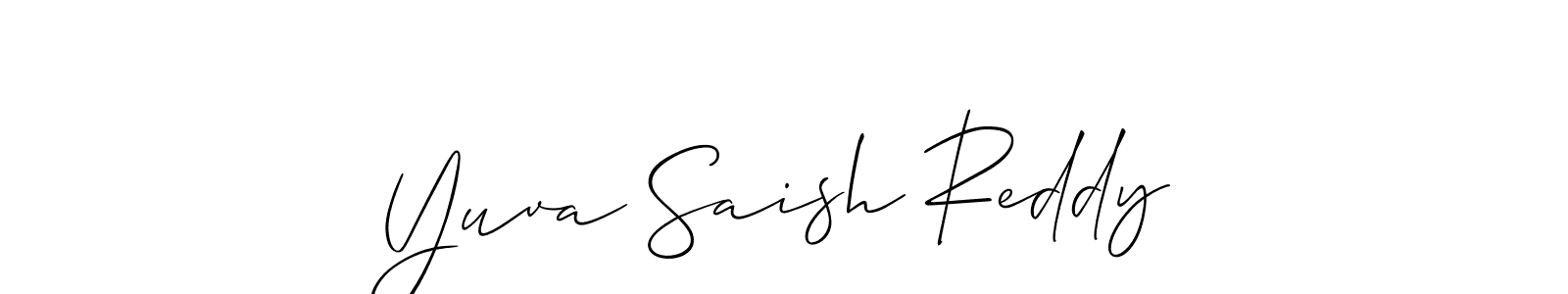 if you are searching for the best signature style for your name Yuva Saish Reddy. so please give up your signature search. here we have designed multiple signature styles  using Allison_Script. Yuva Saish Reddy signature style 2 images and pictures png