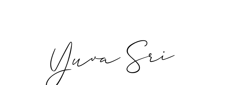 Design your own signature with our free online signature maker. With this signature software, you can create a handwritten (Allison_Script) signature for name Yuva Sri. Yuva Sri signature style 2 images and pictures png