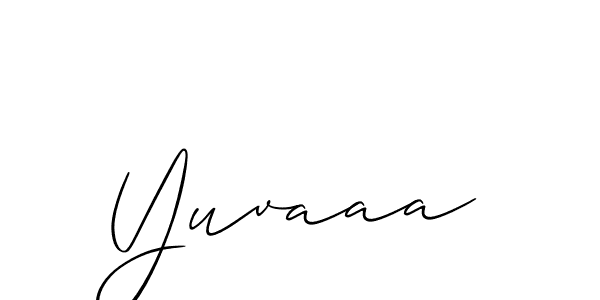 How to make Yuvaaa signature? Allison_Script is a professional autograph style. Create handwritten signature for Yuvaaa name. Yuvaaa signature style 2 images and pictures png