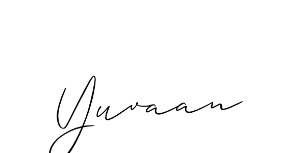 How to make Yuvaan signature? Allison_Script is a professional autograph style. Create handwritten signature for Yuvaan name. Yuvaan signature style 2 images and pictures png