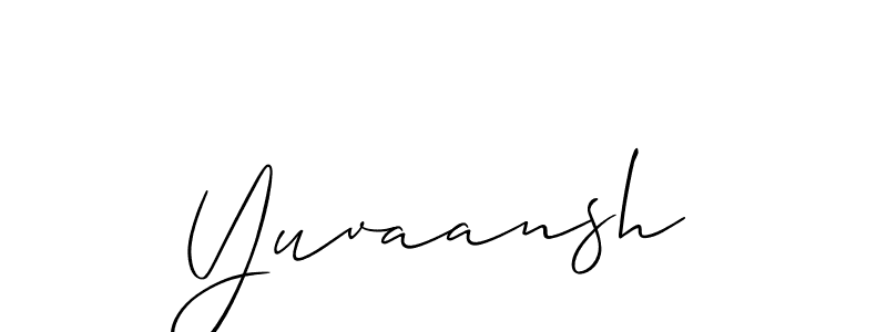 Create a beautiful signature design for name Yuvaansh. With this signature (Allison_Script) fonts, you can make a handwritten signature for free. Yuvaansh signature style 2 images and pictures png