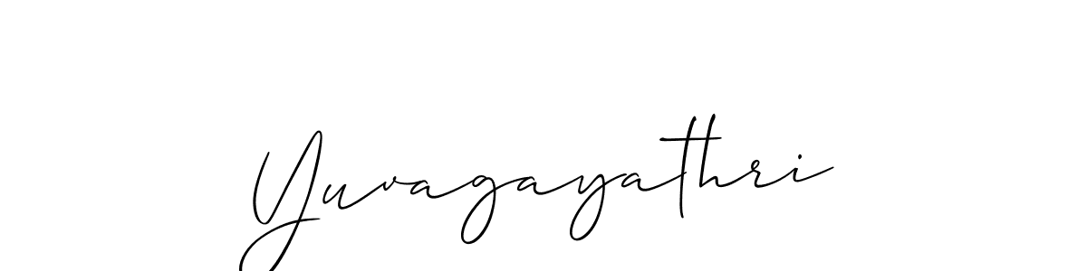 Design your own signature with our free online signature maker. With this signature software, you can create a handwritten (Allison_Script) signature for name Yuvagayathri. Yuvagayathri signature style 2 images and pictures png