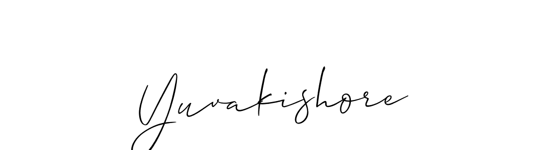 Create a beautiful signature design for name Yuvakishore. With this signature (Allison_Script) fonts, you can make a handwritten signature for free. Yuvakishore signature style 2 images and pictures png