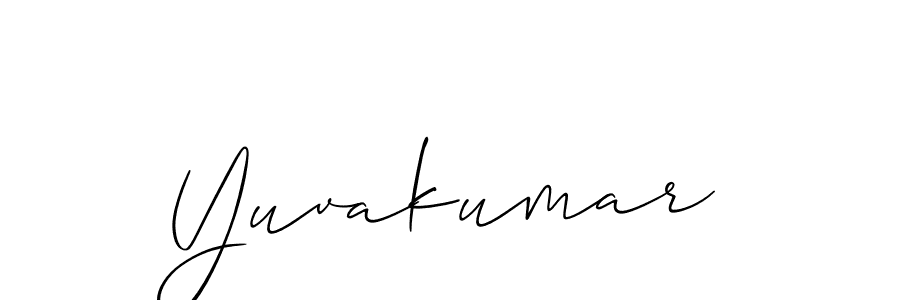 Make a beautiful signature design for name Yuvakumar. With this signature (Allison_Script) style, you can create a handwritten signature for free. Yuvakumar signature style 2 images and pictures png