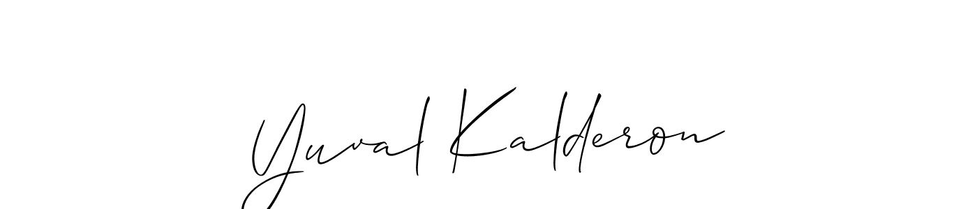 Also You can easily find your signature by using the search form. We will create Yuval Kalderon name handwritten signature images for you free of cost using Allison_Script sign style. Yuval Kalderon signature style 2 images and pictures png