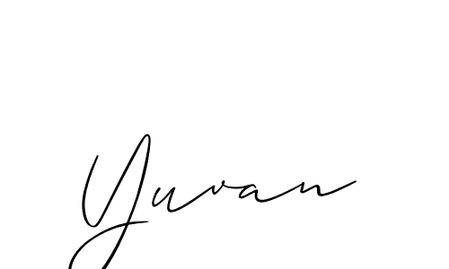 How to make Yuvan name signature. Use Allison_Script style for creating short signs online. This is the latest handwritten sign. Yuvan signature style 2 images and pictures png