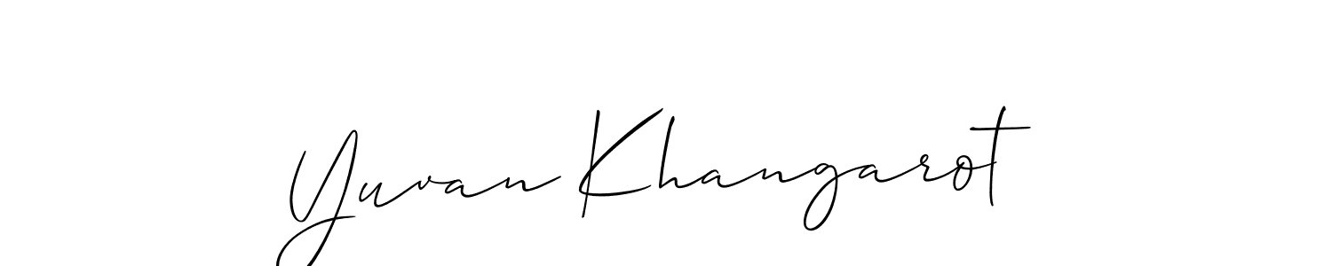 Here are the top 10 professional signature styles for the name Yuvan Khangarot. These are the best autograph styles you can use for your name. Yuvan Khangarot signature style 2 images and pictures png