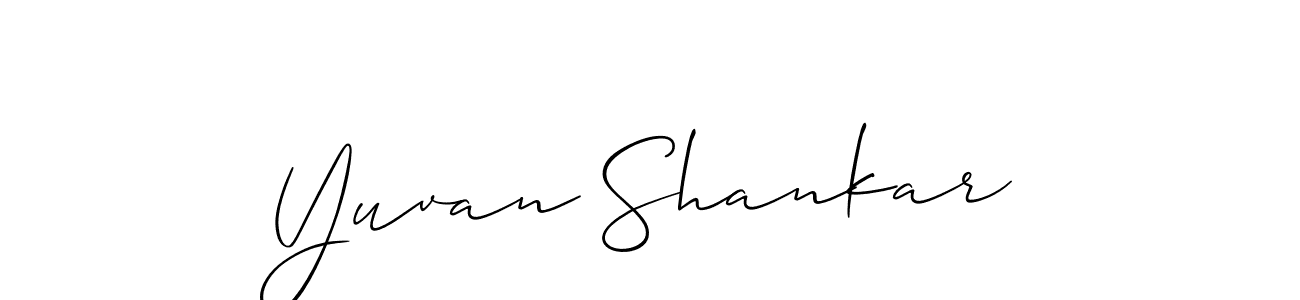 Make a beautiful signature design for name Yuvan Shankar. With this signature (Allison_Script) style, you can create a handwritten signature for free. Yuvan Shankar signature style 2 images and pictures png