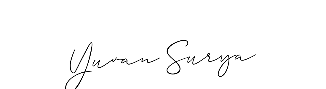 Best and Professional Signature Style for Yuvan Surya. Allison_Script Best Signature Style Collection. Yuvan Surya signature style 2 images and pictures png