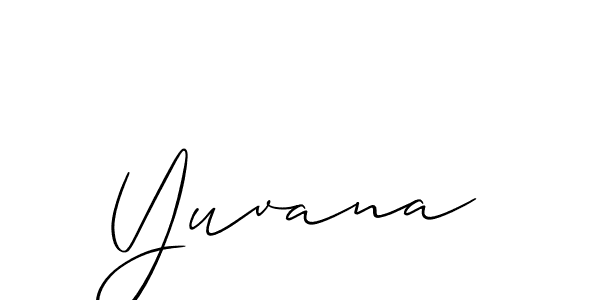 Use a signature maker to create a handwritten signature online. With this signature software, you can design (Allison_Script) your own signature for name Yuvana. Yuvana signature style 2 images and pictures png