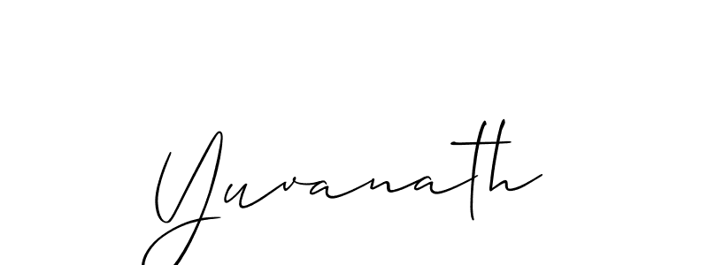 Make a beautiful signature design for name Yuvanath. With this signature (Allison_Script) style, you can create a handwritten signature for free. Yuvanath signature style 2 images and pictures png