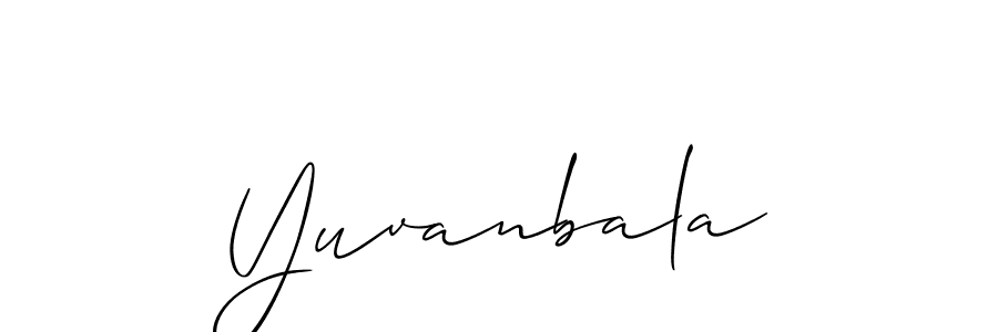 Allison_Script is a professional signature style that is perfect for those who want to add a touch of class to their signature. It is also a great choice for those who want to make their signature more unique. Get Yuvanbala name to fancy signature for free. Yuvanbala signature style 2 images and pictures png
