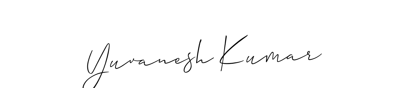 Also You can easily find your signature by using the search form. We will create Yuvanesh Kumar name handwritten signature images for you free of cost using Allison_Script sign style. Yuvanesh Kumar signature style 2 images and pictures png