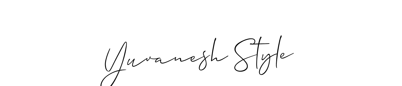 Make a beautiful signature design for name Yuvanesh Style. With this signature (Allison_Script) style, you can create a handwritten signature for free. Yuvanesh Style signature style 2 images and pictures png