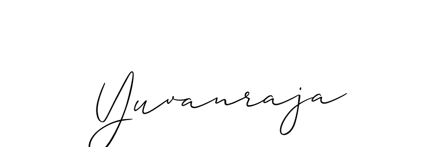 The best way (Allison_Script) to make a short signature is to pick only two or three words in your name. The name Yuvanraja include a total of six letters. For converting this name. Yuvanraja signature style 2 images and pictures png