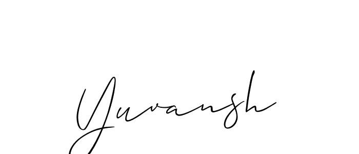 Design your own signature with our free online signature maker. With this signature software, you can create a handwritten (Allison_Script) signature for name Yuvansh. Yuvansh signature style 2 images and pictures png