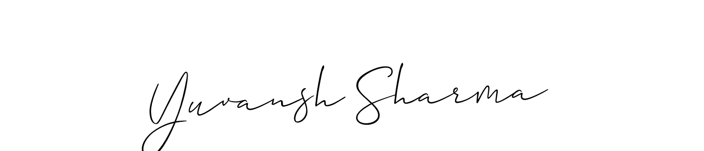 It looks lik you need a new signature style for name Yuvansh Sharma. Design unique handwritten (Allison_Script) signature with our free signature maker in just a few clicks. Yuvansh Sharma signature style 2 images and pictures png