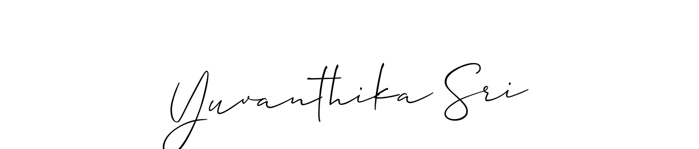 It looks lik you need a new signature style for name Yuvanthika Sri. Design unique handwritten (Allison_Script) signature with our free signature maker in just a few clicks. Yuvanthika Sri signature style 2 images and pictures png