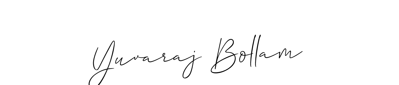 How to make Yuvaraj Bollam signature? Allison_Script is a professional autograph style. Create handwritten signature for Yuvaraj Bollam name. Yuvaraj Bollam signature style 2 images and pictures png