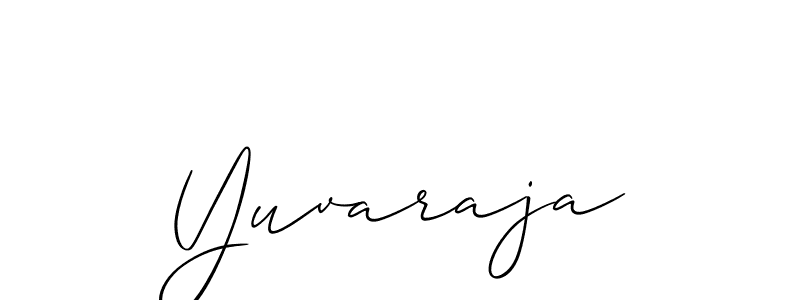 How to make Yuvaraja signature? Allison_Script is a professional autograph style. Create handwritten signature for Yuvaraja name. Yuvaraja signature style 2 images and pictures png