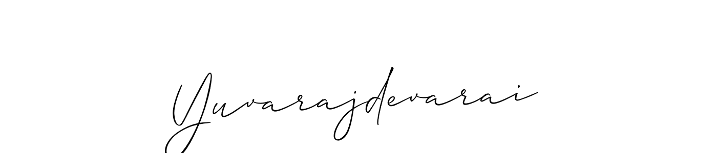 It looks lik you need a new signature style for name Yuvarajdevarai. Design unique handwritten (Allison_Script) signature with our free signature maker in just a few clicks. Yuvarajdevarai signature style 2 images and pictures png