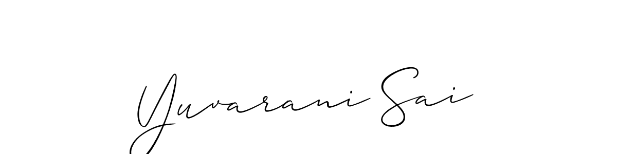Yuvarani Sai stylish signature style. Best Handwritten Sign (Allison_Script) for my name. Handwritten Signature Collection Ideas for my name Yuvarani Sai. Yuvarani Sai signature style 2 images and pictures png