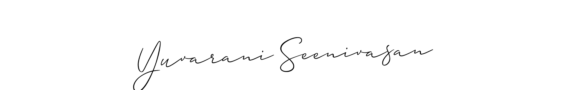 You can use this online signature creator to create a handwritten signature for the name Yuvarani Seenivasan. This is the best online autograph maker. Yuvarani Seenivasan signature style 2 images and pictures png