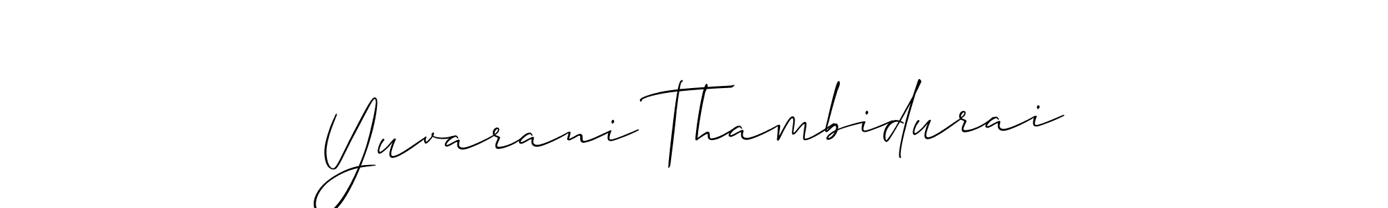 It looks lik you need a new signature style for name Yuvarani Thambidurai. Design unique handwritten (Allison_Script) signature with our free signature maker in just a few clicks. Yuvarani Thambidurai signature style 2 images and pictures png
