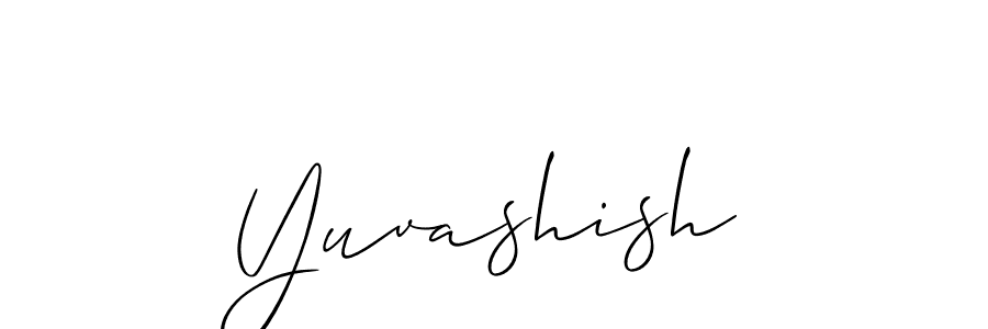 Also we have Yuvashish name is the best signature style. Create professional handwritten signature collection using Allison_Script autograph style. Yuvashish signature style 2 images and pictures png