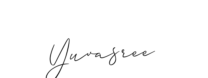 It looks lik you need a new signature style for name Yuvasree. Design unique handwritten (Allison_Script) signature with our free signature maker in just a few clicks. Yuvasree signature style 2 images and pictures png