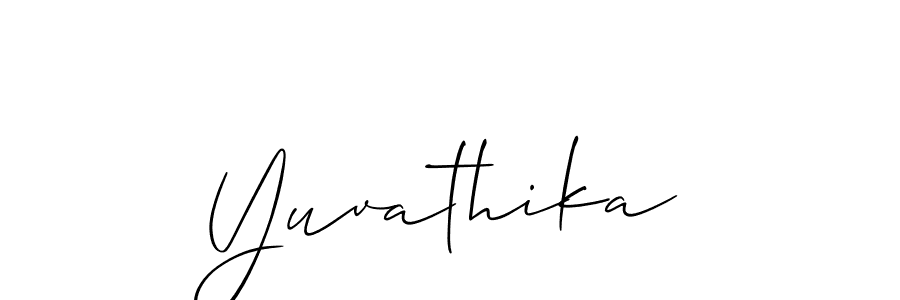 Yuvathika stylish signature style. Best Handwritten Sign (Allison_Script) for my name. Handwritten Signature Collection Ideas for my name Yuvathika. Yuvathika signature style 2 images and pictures png